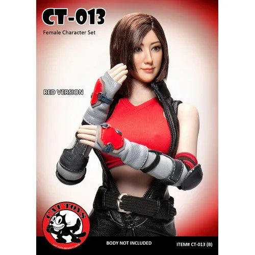 1:6 Tekken - Asuka Blue / Red Combat Suit Female Custom Figure Set (Outfit   Headsculpt Only) Cat Toys