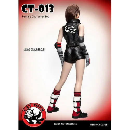 1:6 Tekken - Asuka Blue / Red Combat Suit Female Custom Figure Set (Outfit   Headsculpt Only) Cat Toys