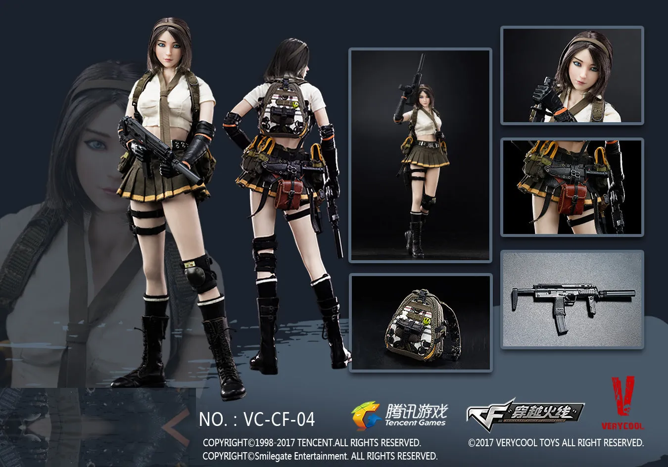 1:6 Tencent Games : Crossfire - Double Agent Zero Female Custom Figure Verycool