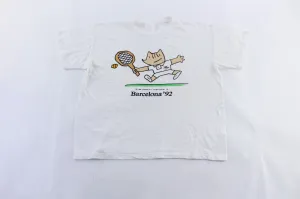 1992 Barcelona Summer Olympics Tennis Graphic T-Shirt