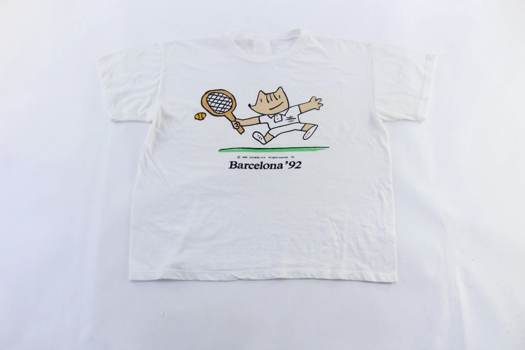 1992 Barcelona Summer Olympics Tennis Graphic T-Shirt