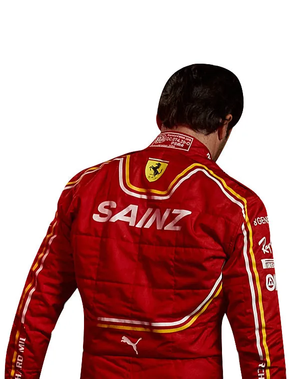 2024 Carlos Sainz Ferrari F1 Race Suit REPLICA