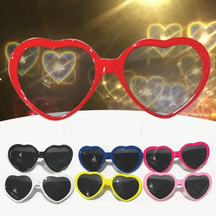 2pairs Love Glasses Light Change Love Sunglasses(Blue)