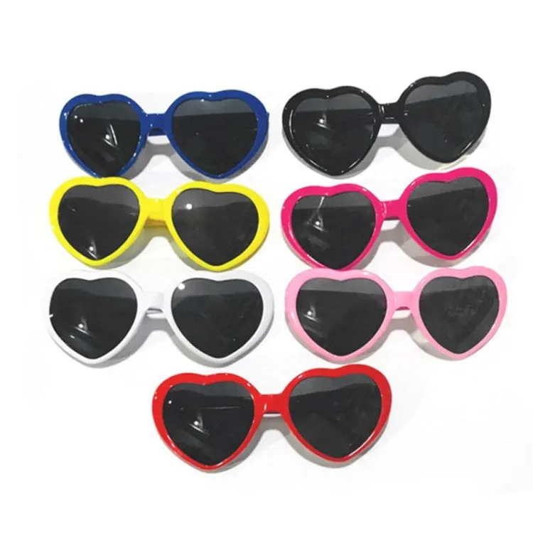 2pairs Love Glasses Light Change Love Sunglasses(Blue)