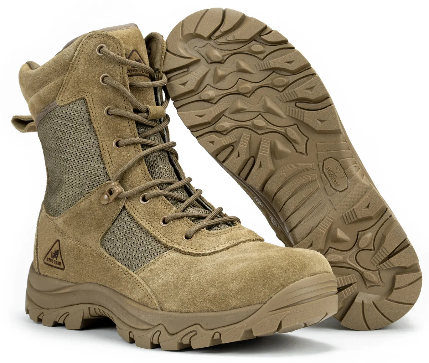 8" CoolMax Ryno Gear Tactical Combat Boots (Coyote)