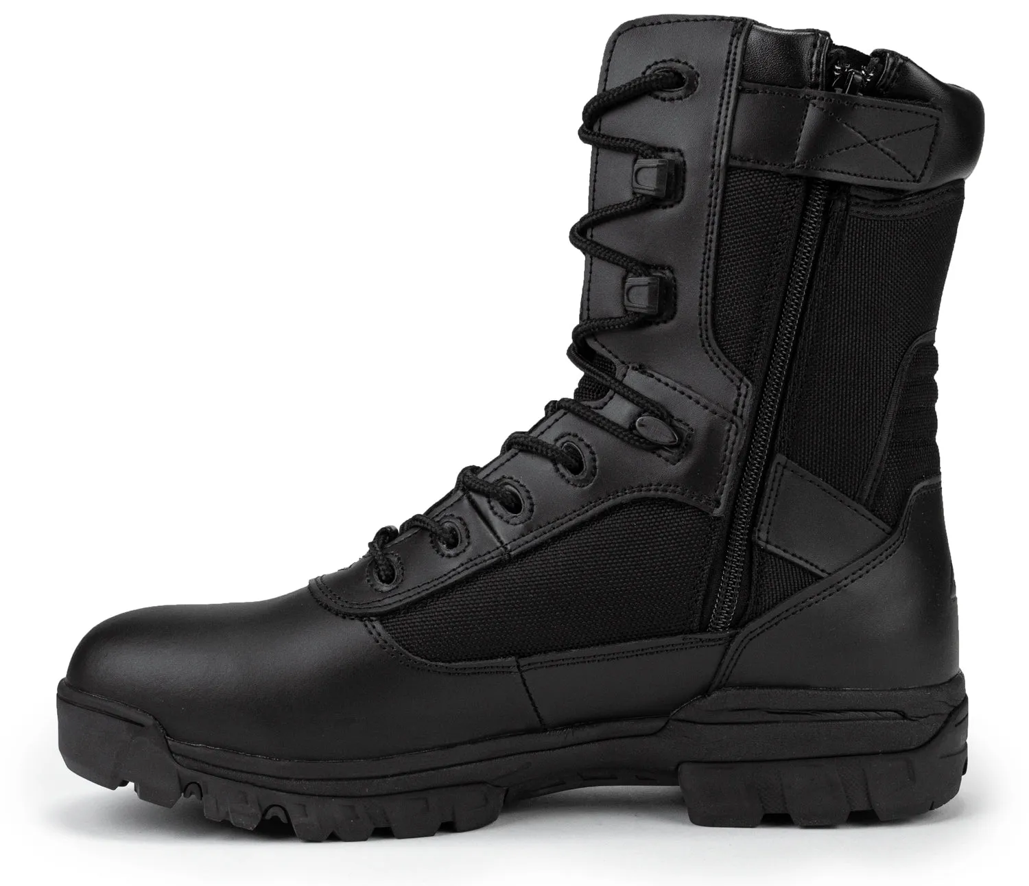 8" CoolMax Ryno Gear Tactical Combat Side Zip Boots (Black)