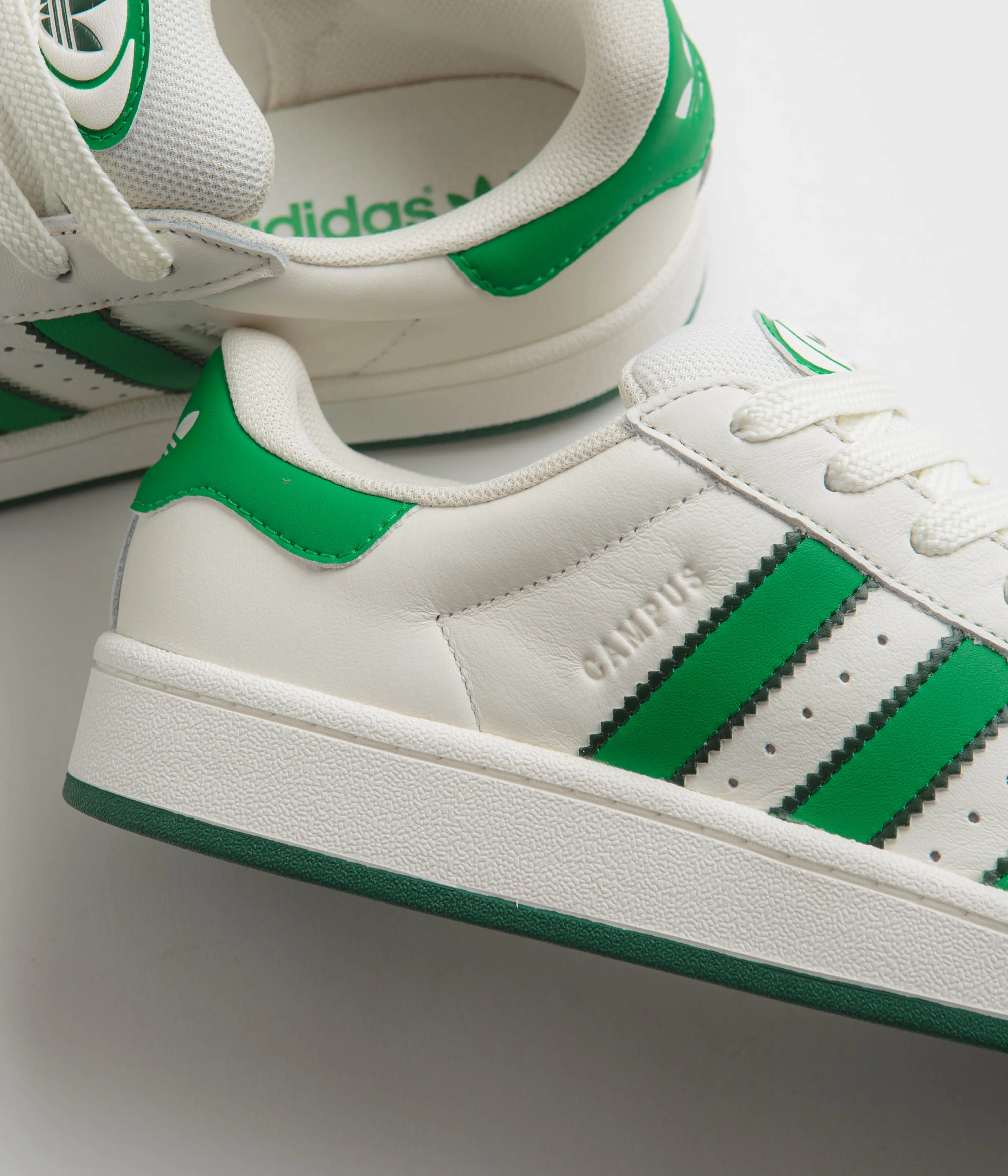 Adidas Campus 00s Shoes - Core White / Green / Off White