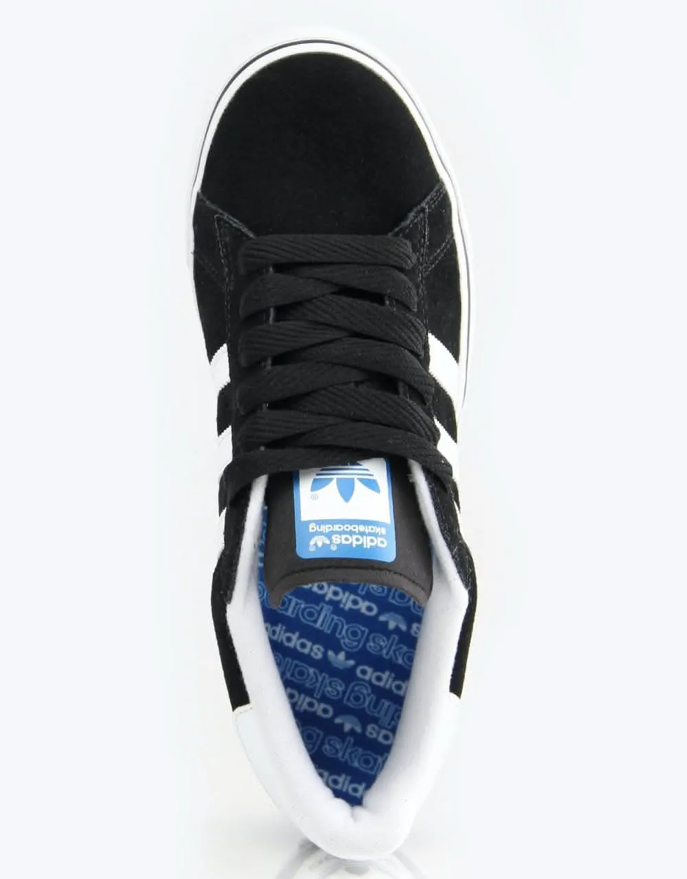 adidas Campus Vulc Skate Shoes - Black/White/Bluebird