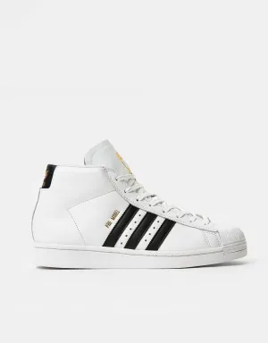 adidas Pro Model ADV Skate Shoes - White/Core Black/Gold Metallic