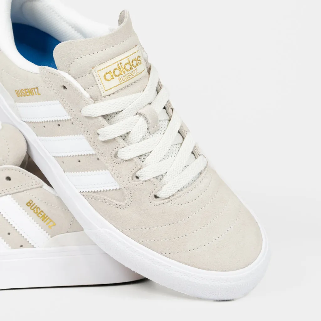 Adidas Skateboarding - Busenitz Vulc 2 Shoes - Crystal White / Footwear White / Gold Metallic