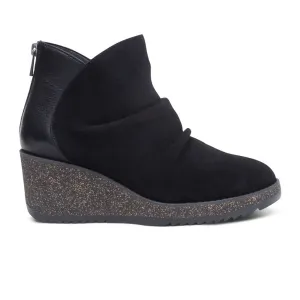 Aetrex Kara Ankle Wedge Boot (Women) - Black