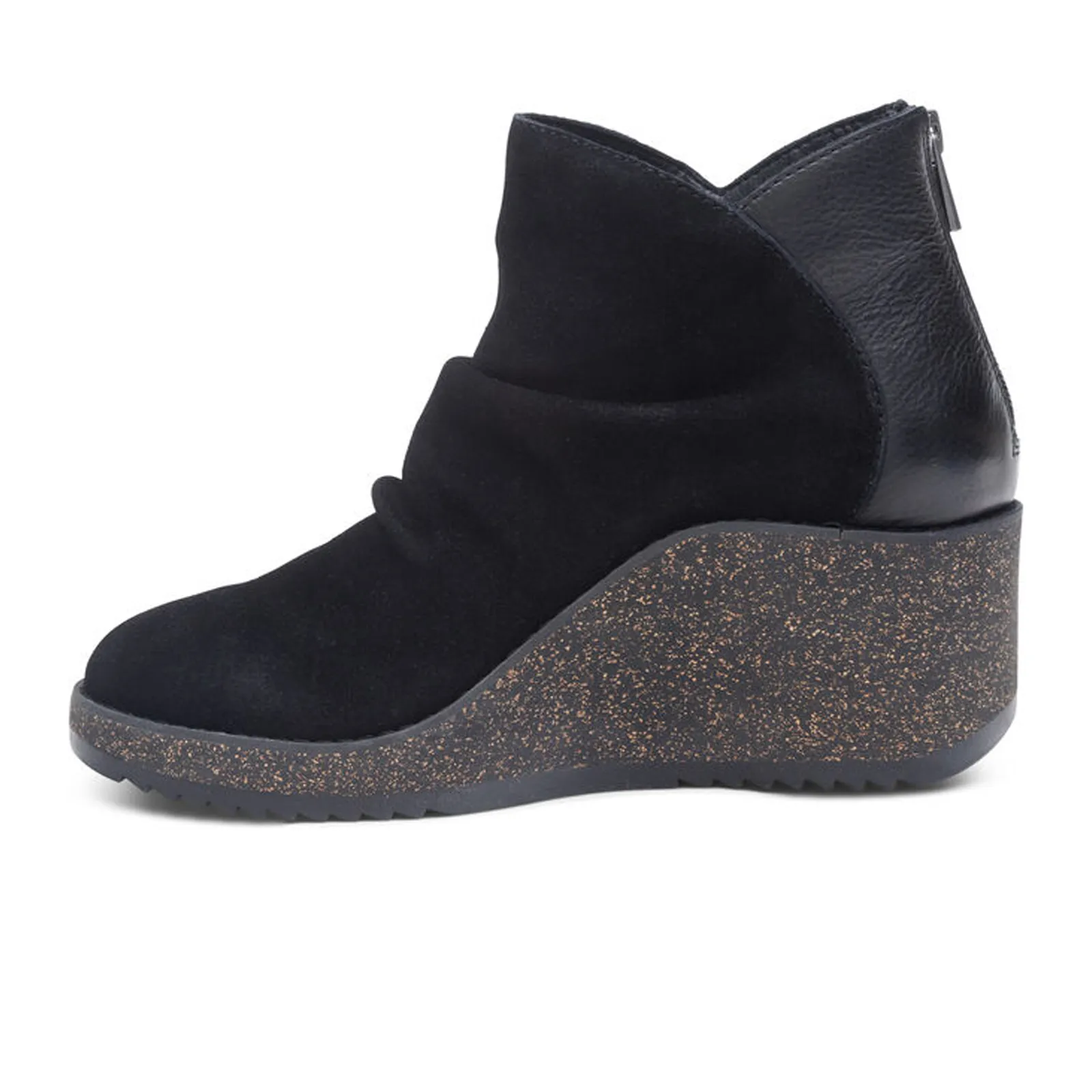 Aetrex Kara Ankle Wedge Boot (Women) - Black