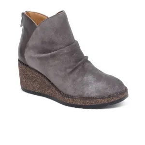 Aetrex Kara Ankle Wedge Boot (Women) - Charcoal