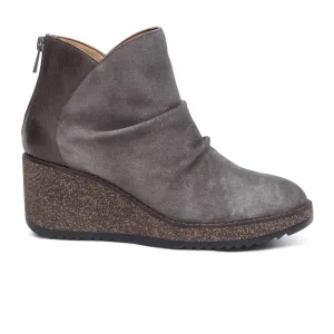 Aetrex Kara Ankle Wedge Boot (Women) - Charcoal