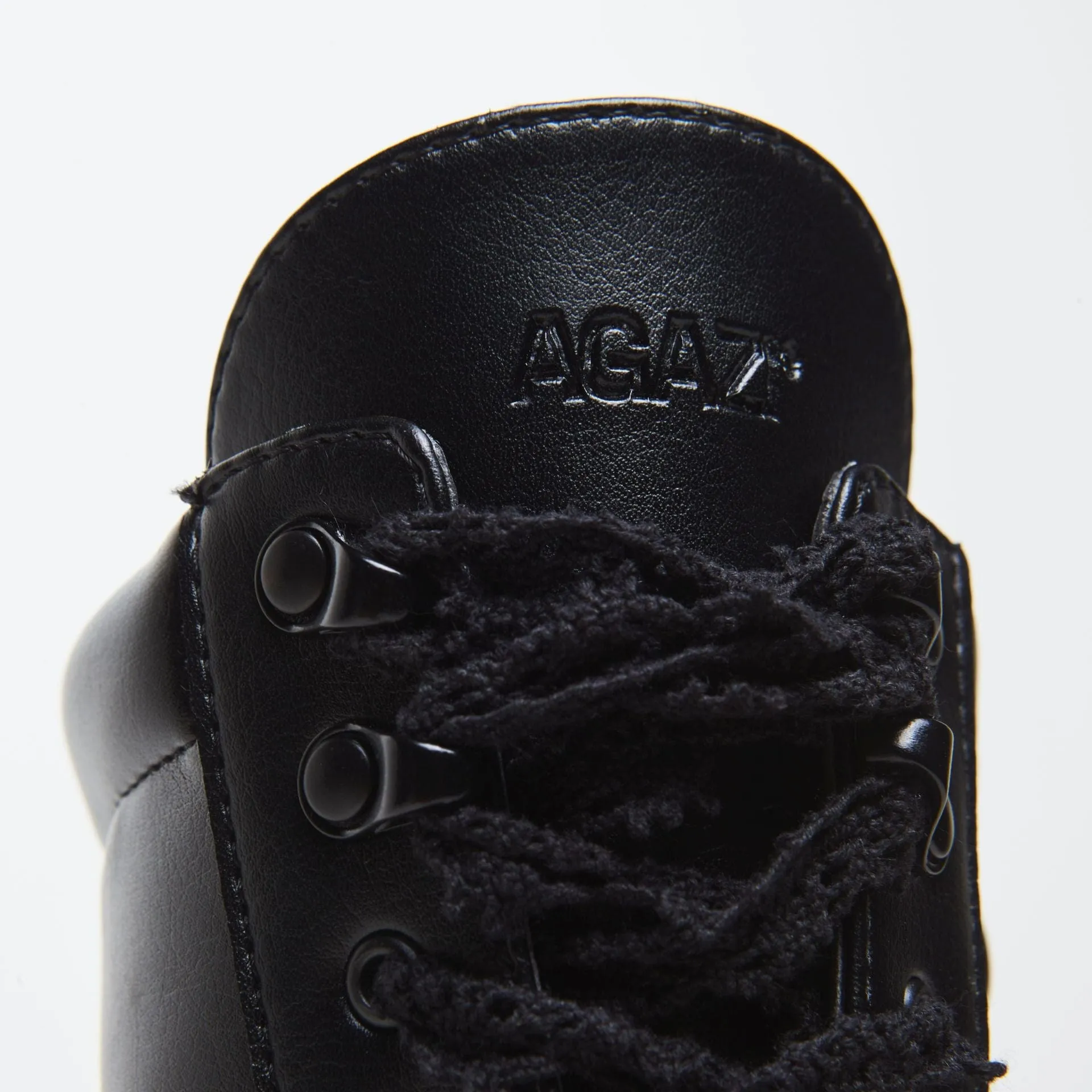 Aga Vegan Leather Lace-up Boots | Black