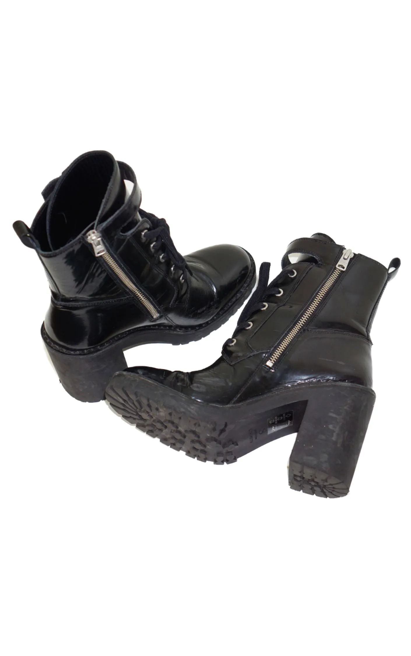 ALL SAINTS ALLSANITS Casey Heeled Leather Combat Boots