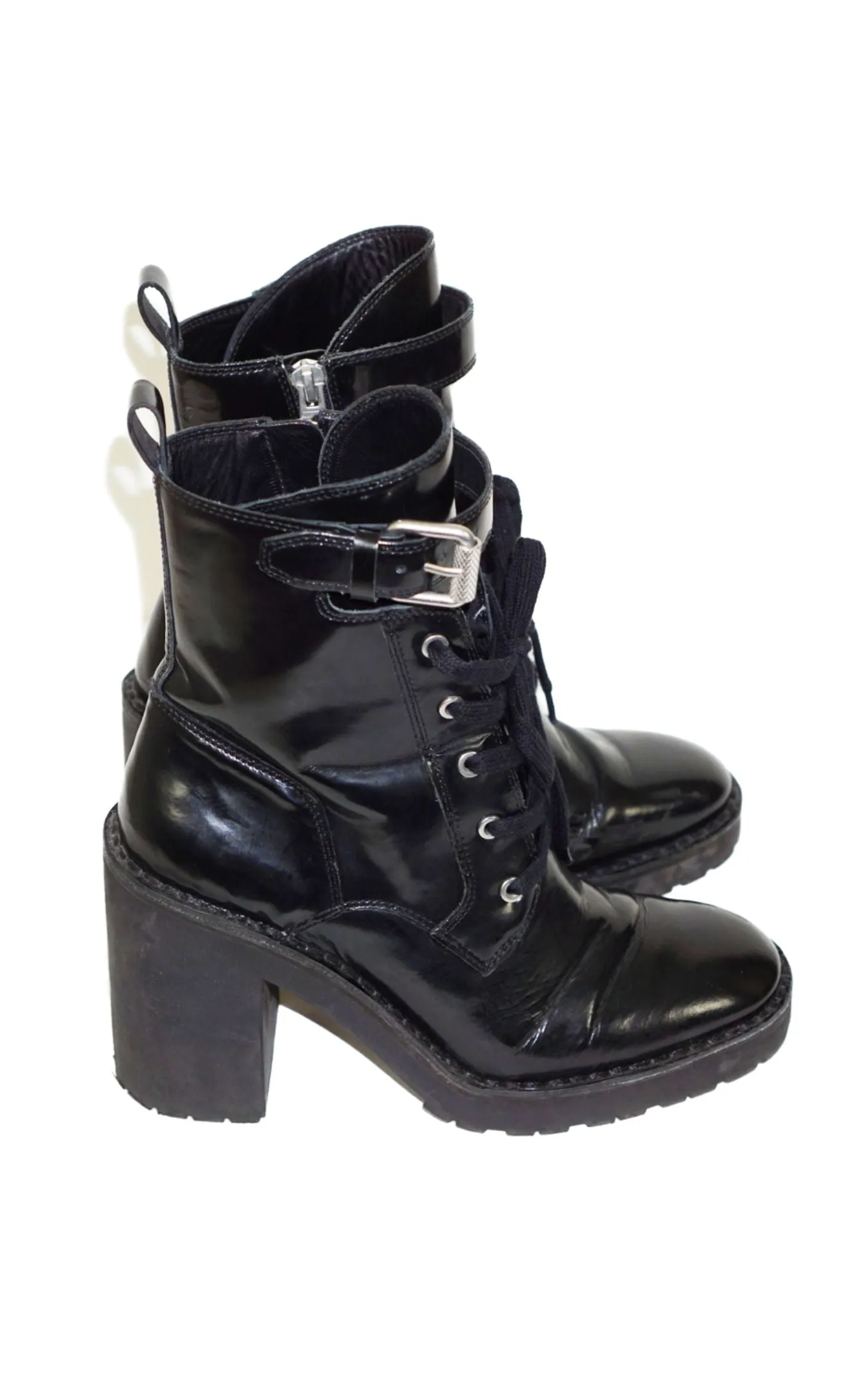 ALL SAINTS ALLSANITS Casey Heeled Leather Combat Boots