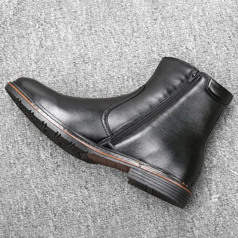 Alligator Leather Winter Ankle Boots