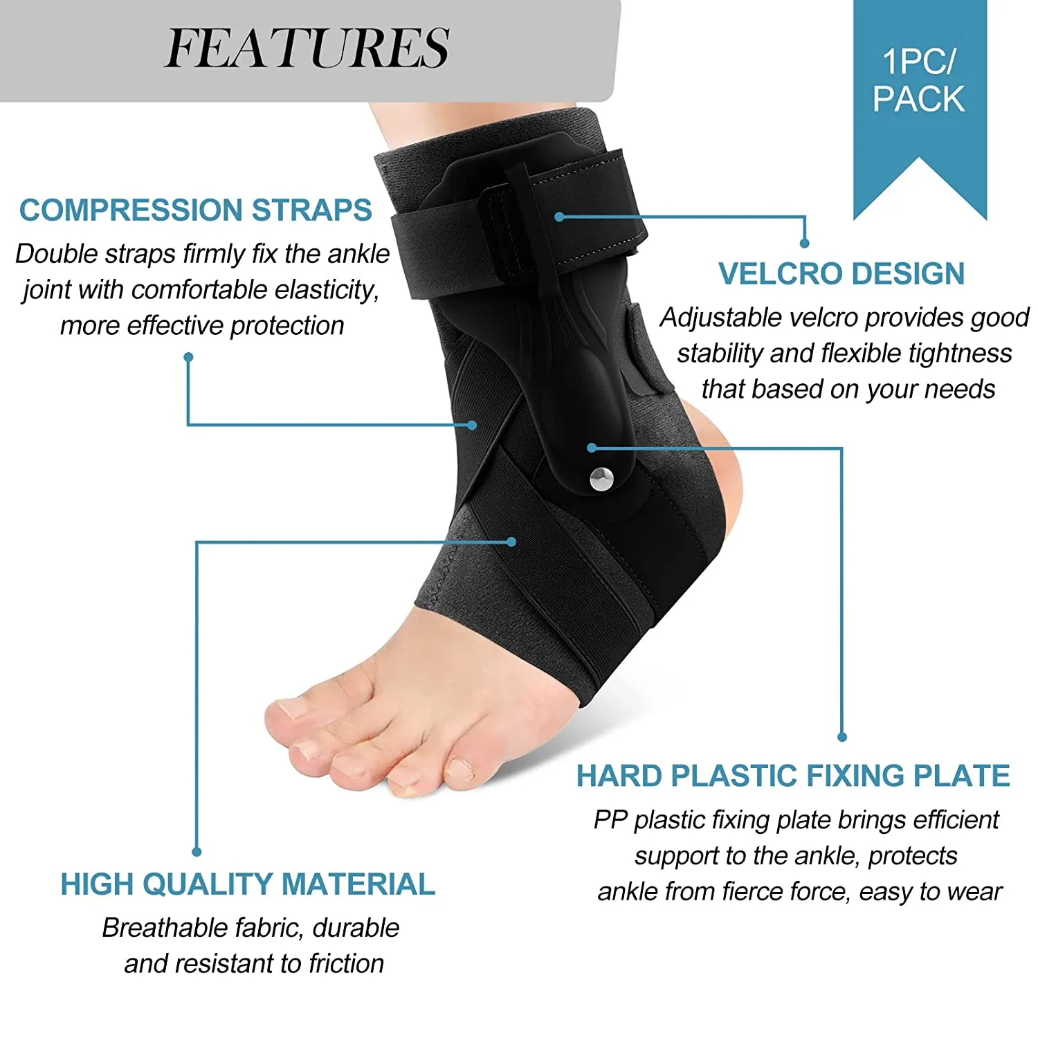 Ankle Support Brace for Ankle Sprains-L