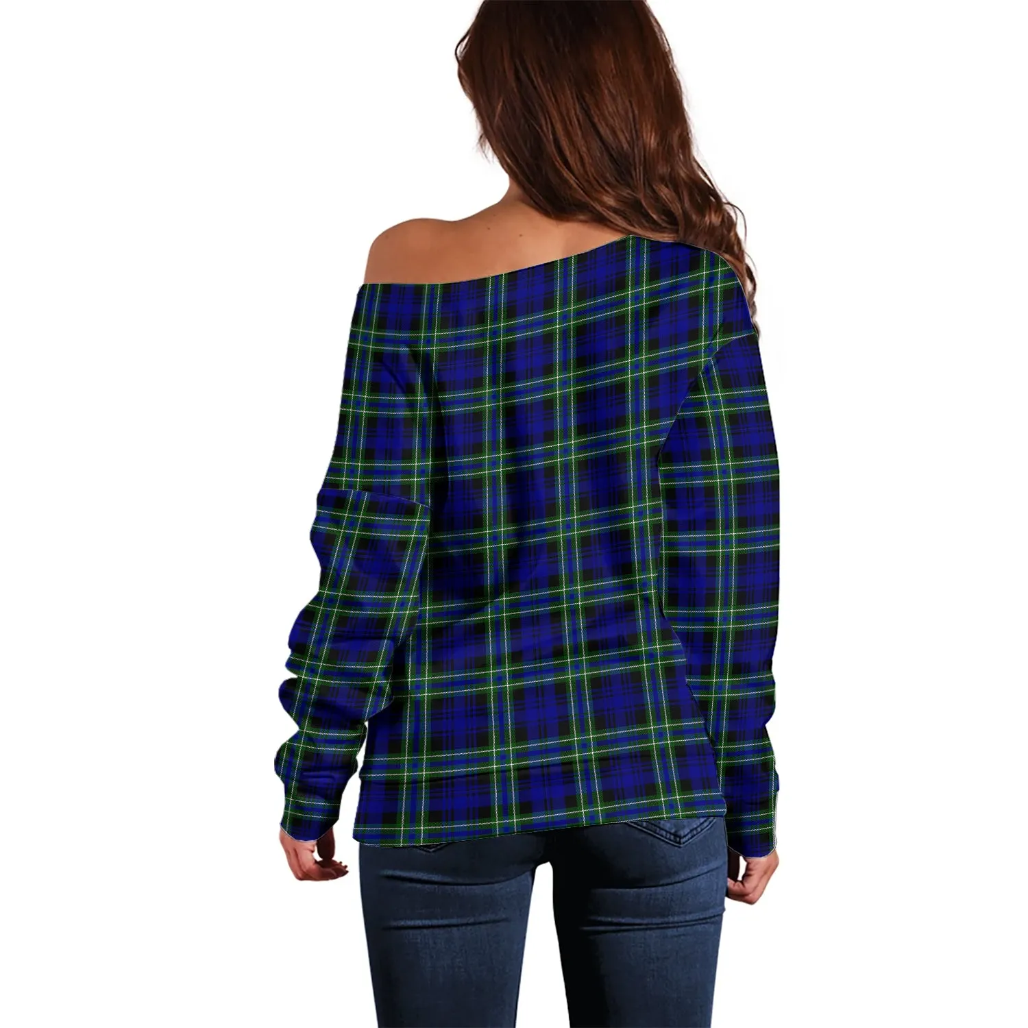 Arbuthnot Modern Tartan Off Shoulder Women Sweater