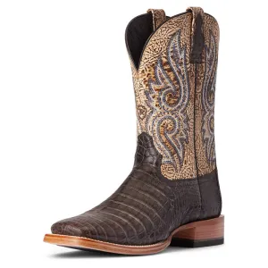 Ariat Relentless Denton Chocolate Caiman Belly Boot