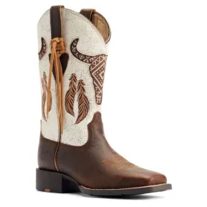 ARIAT WOMEN'S ROUND UP SOUTHWEST STRETCH FIT WESTERN BOOTS - 10044434