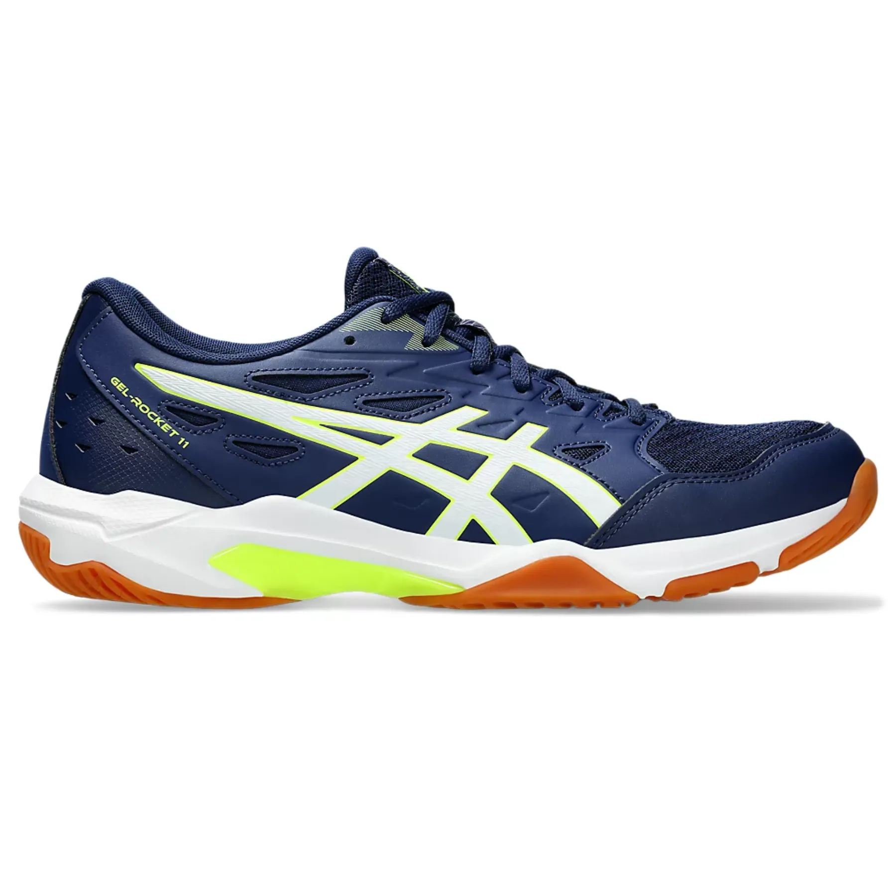 Asics Gel-Rocket 11 Men Multi Court Shoes - Blue Expanse/Safety Yellow