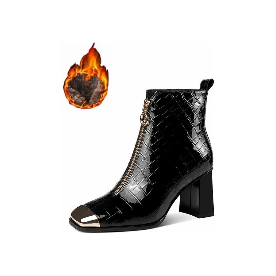 Autumn Serpent Chic Ankle Boots