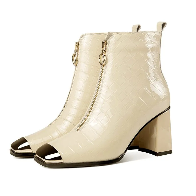 Autumn Serpent Chic Ankle Boots