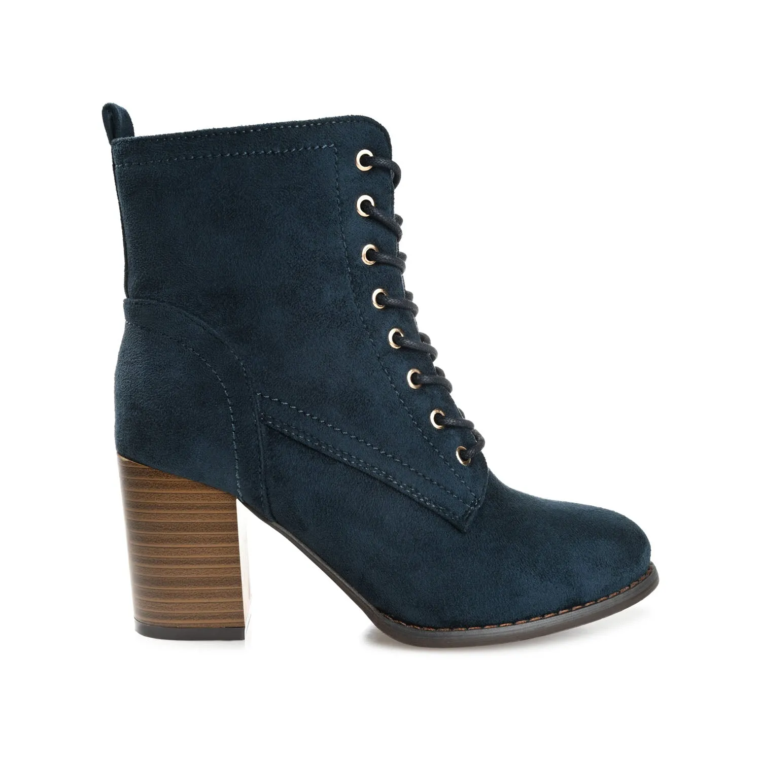 BAYLOR LACE-UP BOOTIES IN FAUX SUEDE