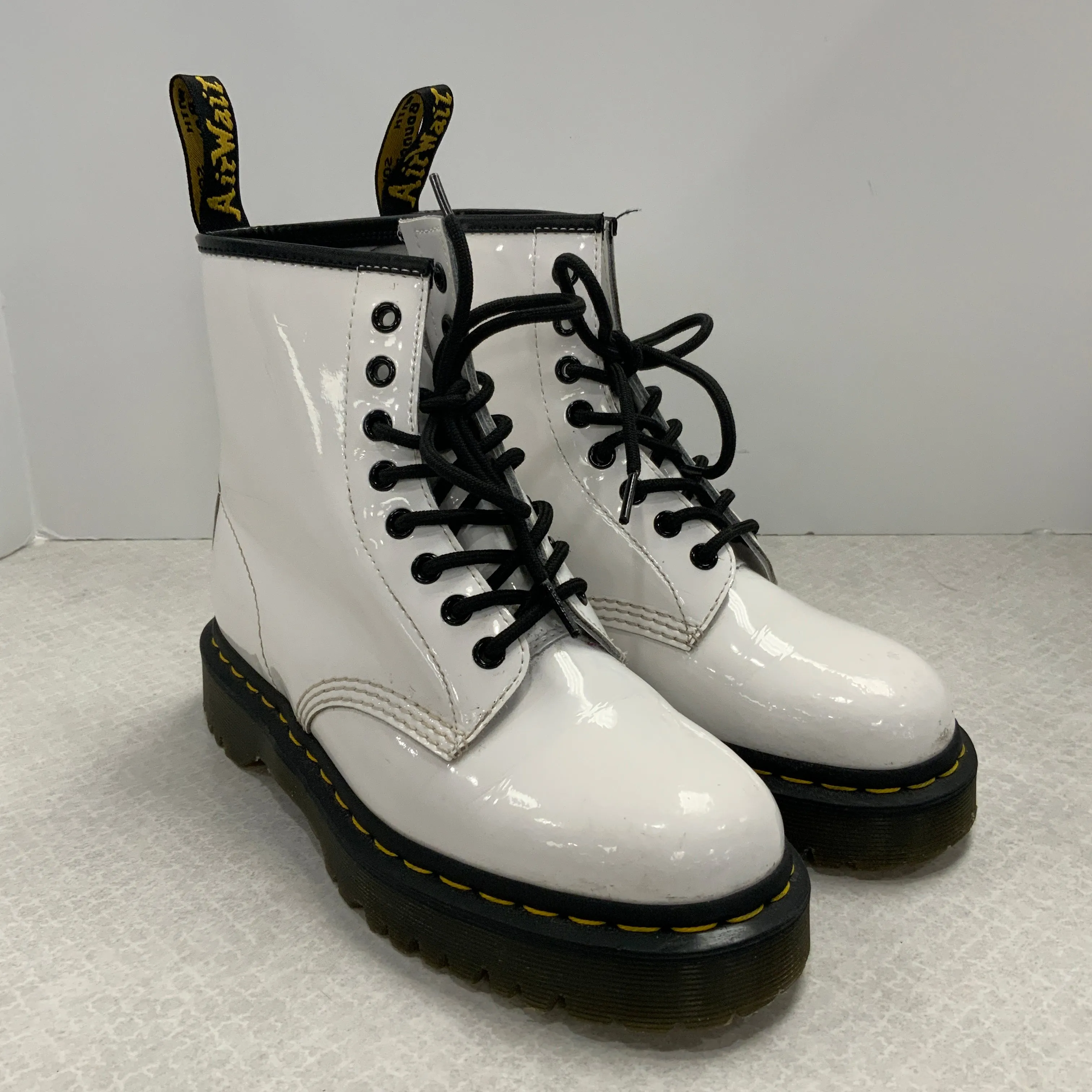 Boots Combat By Dr Martens In White, Size: 7