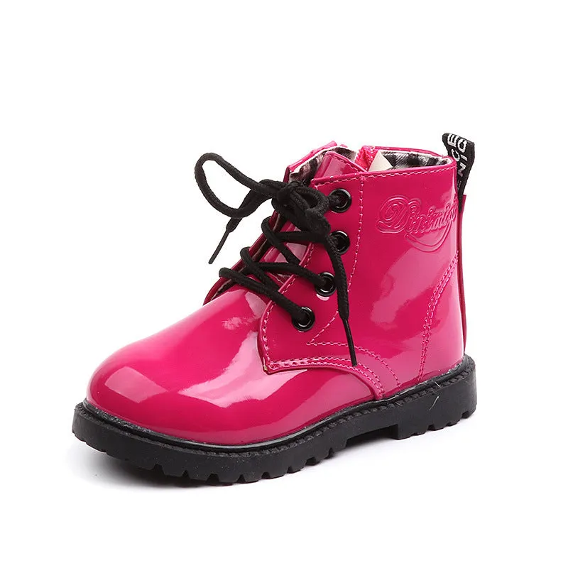 Boys Girls Side Zipper Combat Ankle Boots Toddler/Little Kid