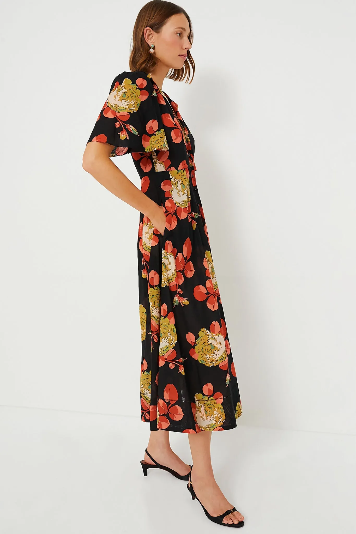 Cabbage Rose Print The Bridge Dress