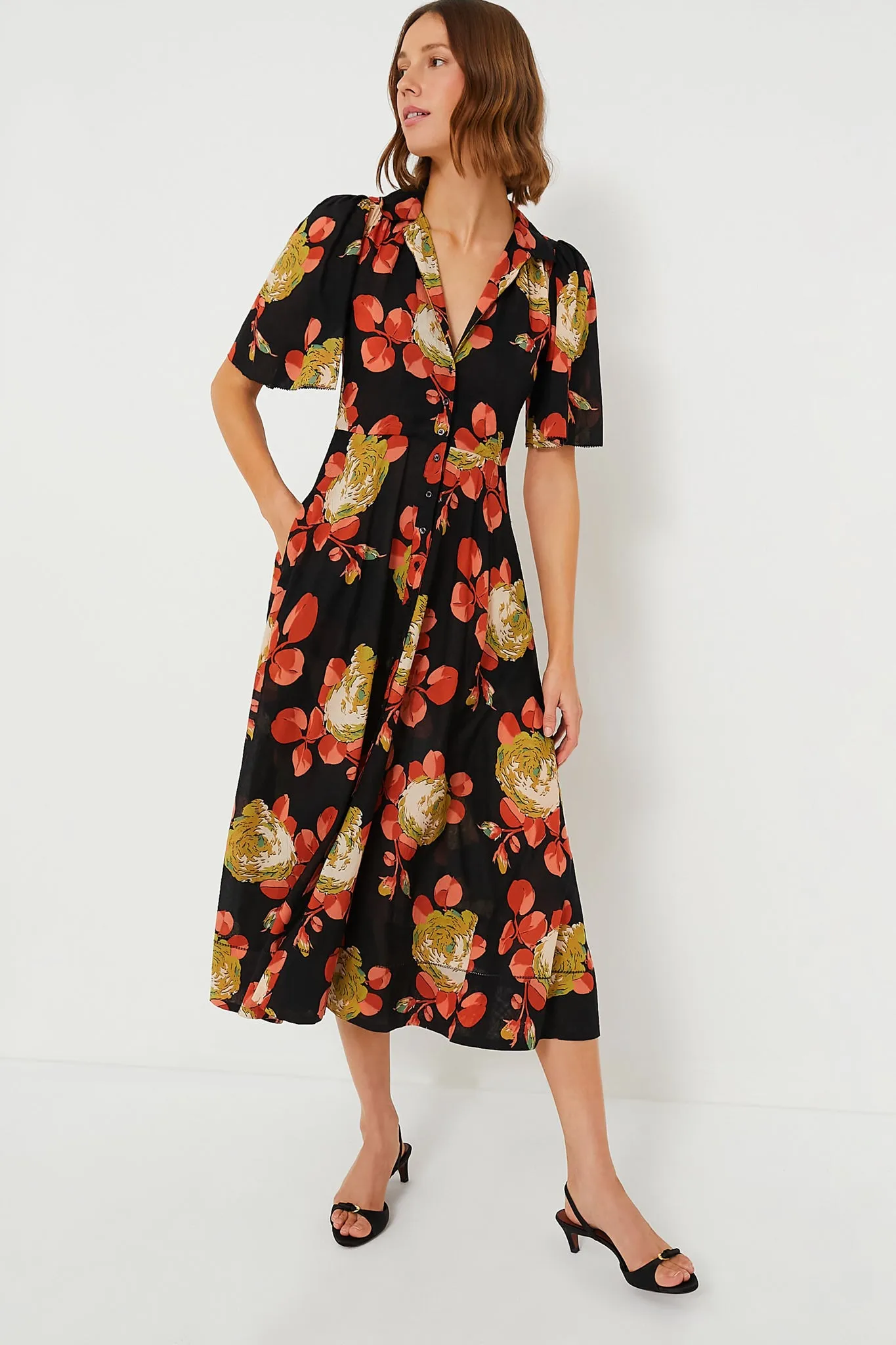 Cabbage Rose Print The Bridge Dress