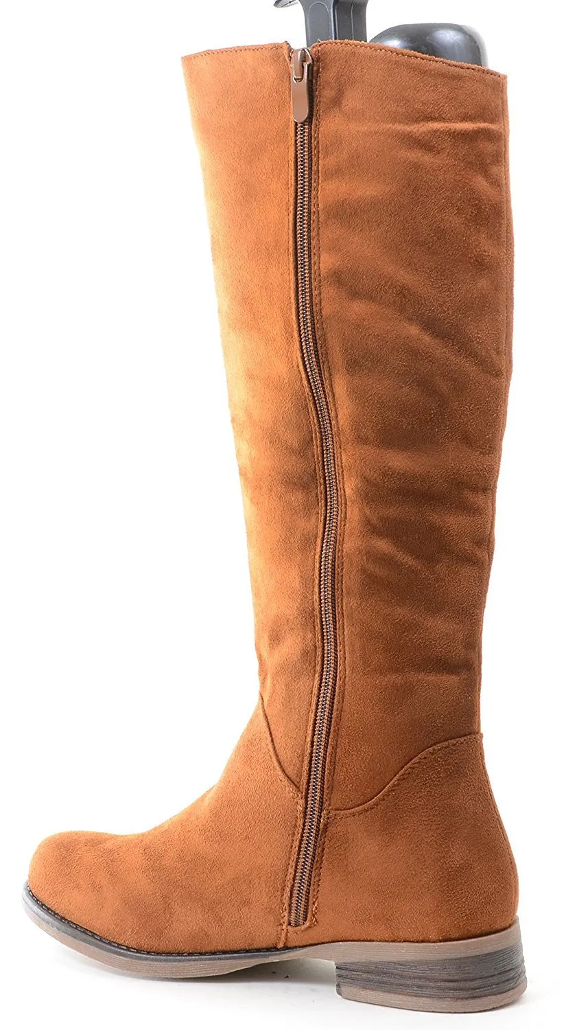 Camel Ailsa Fringe Vegan Suede Women's Knee Boot