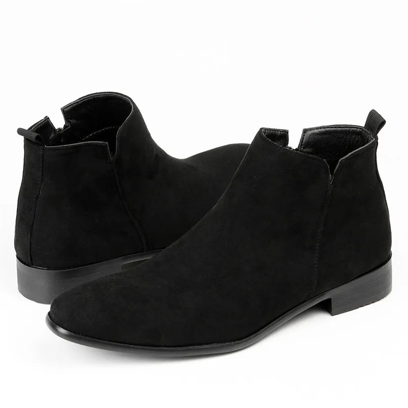 Chic Exotic Leather Slip Ankle Boots