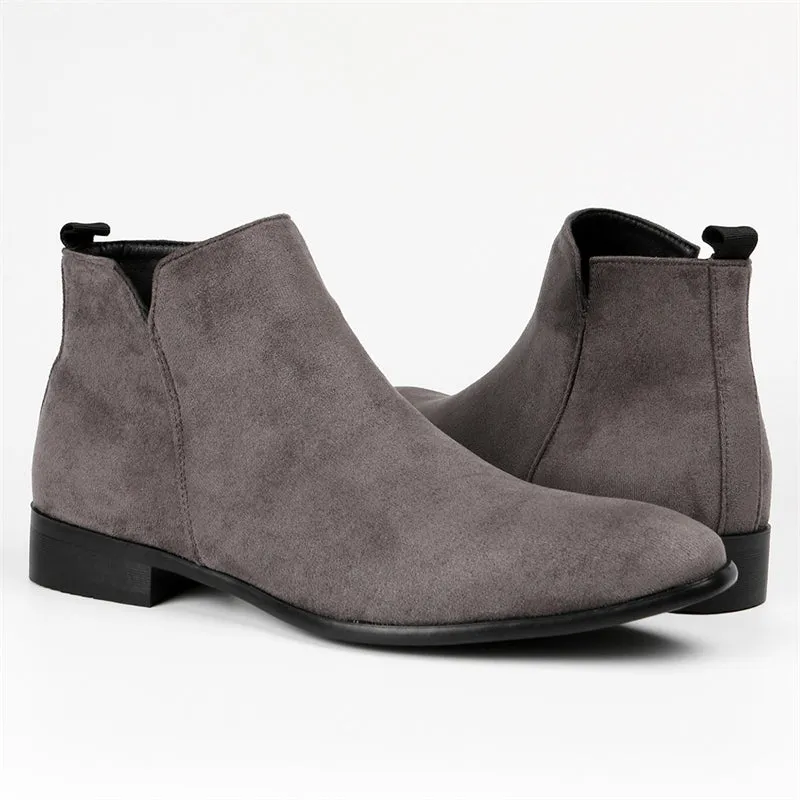 Chic Exotic Leather Slip Ankle Boots