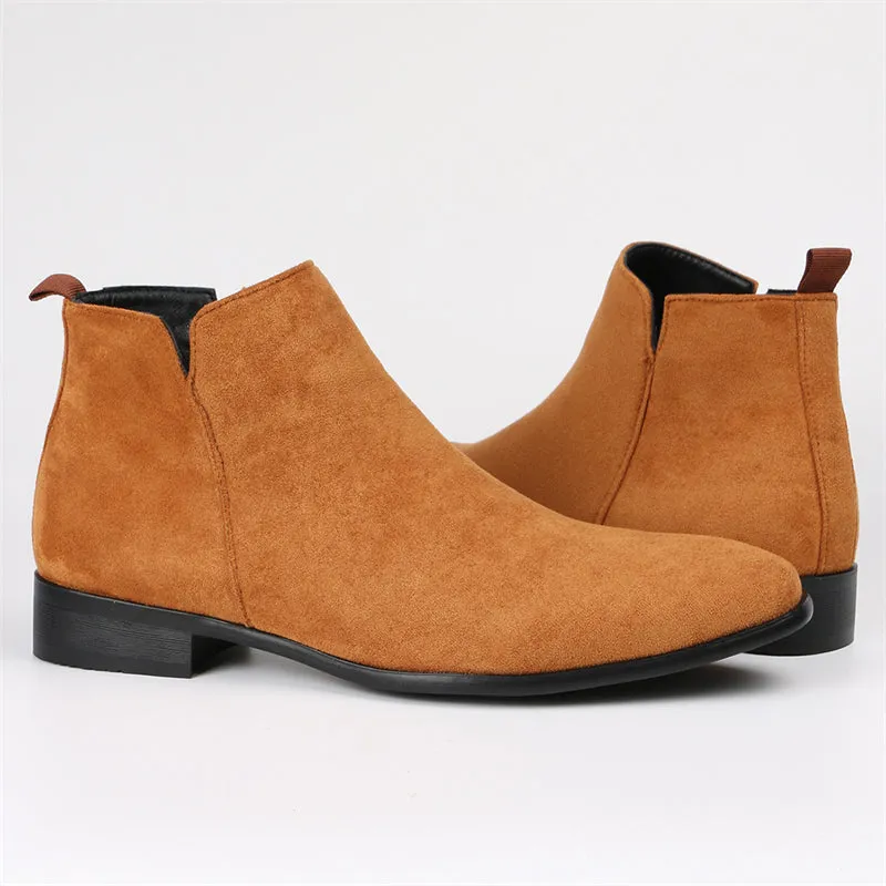 Chic Exotic Leather Slip Ankle Boots