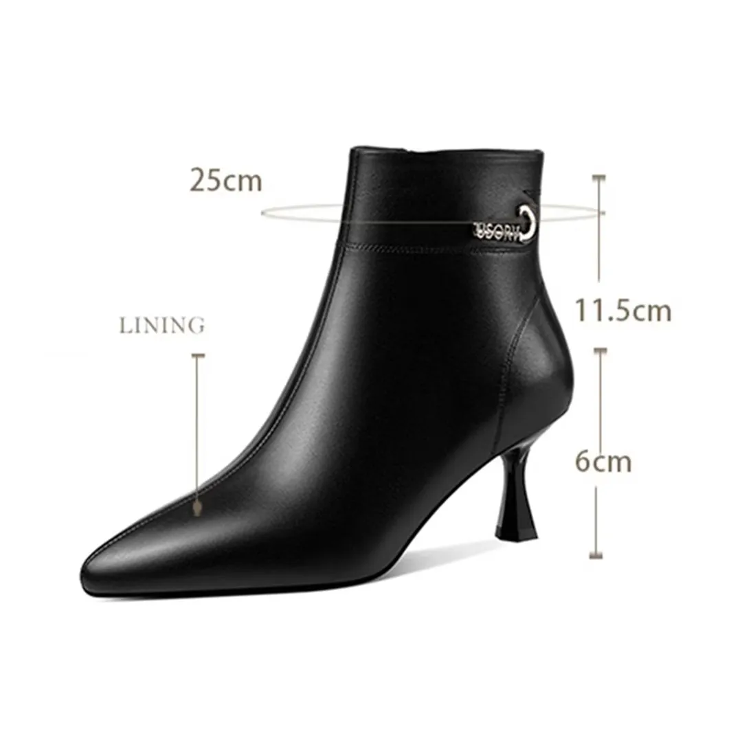 ChicElegance Leather Winter Boots with Plush Interior