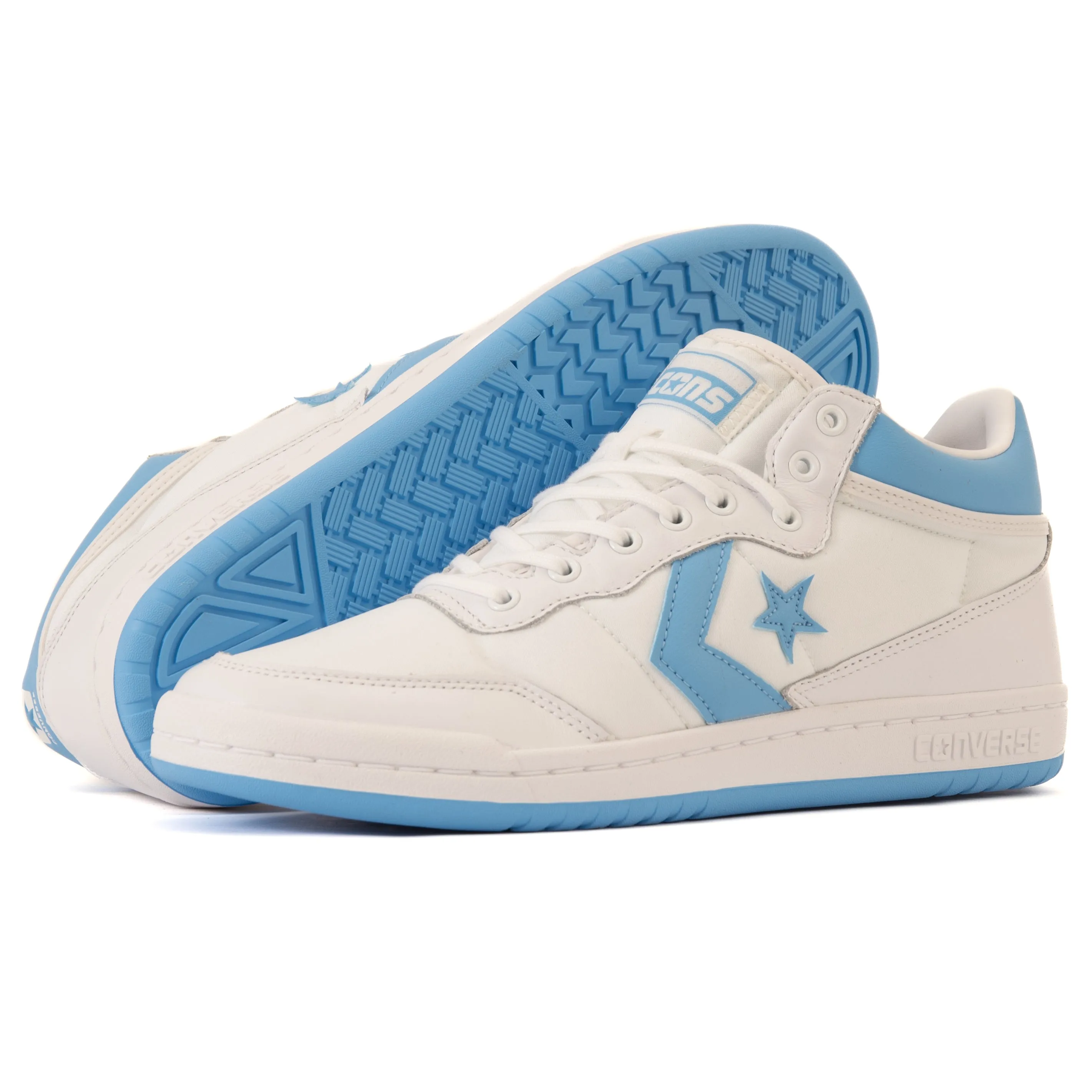 Cons - Fastbreak Pro Mid (White/Light Blue/White)