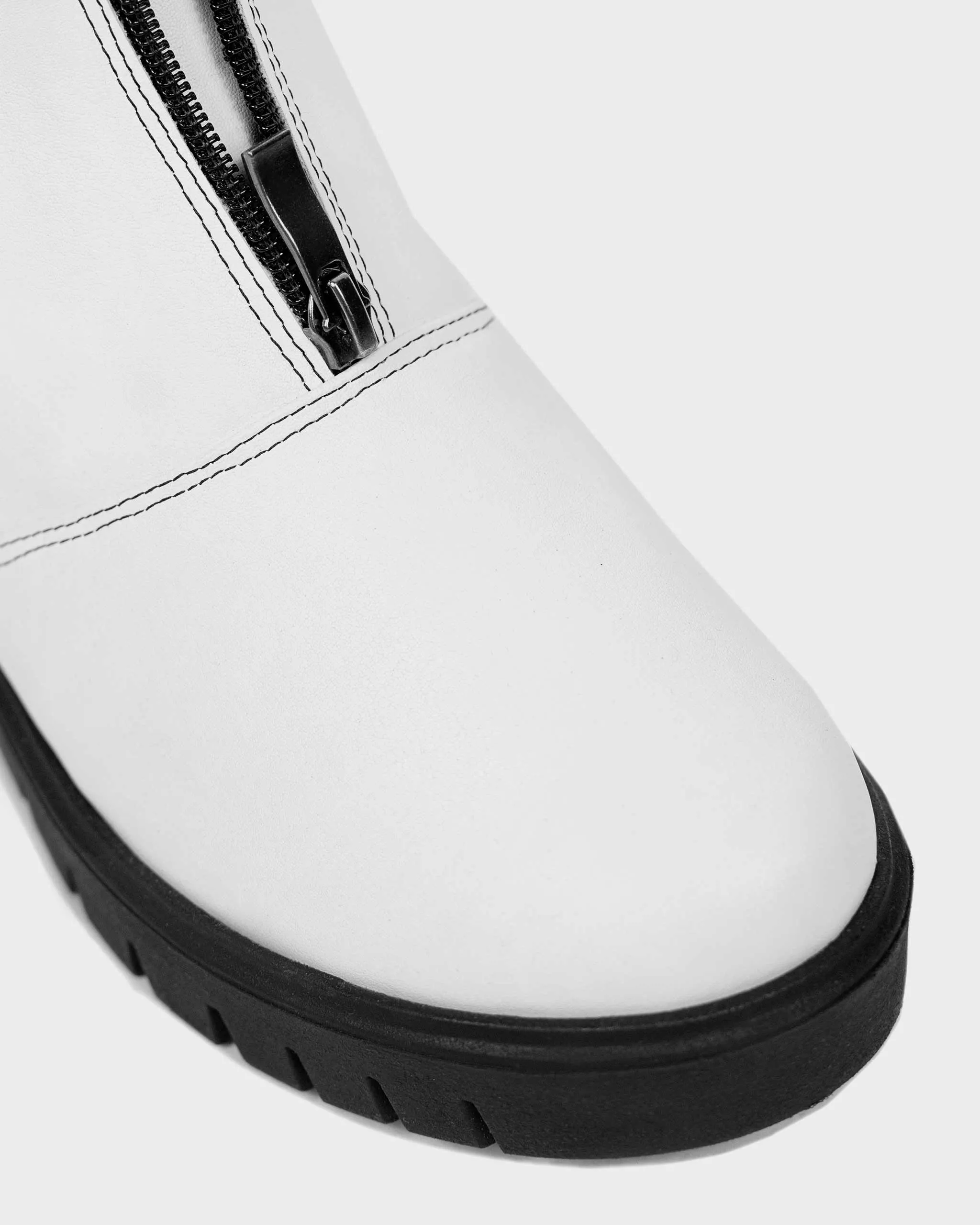 Cyber Desserto® Cactus Leather Vegan Ankle Boots | White