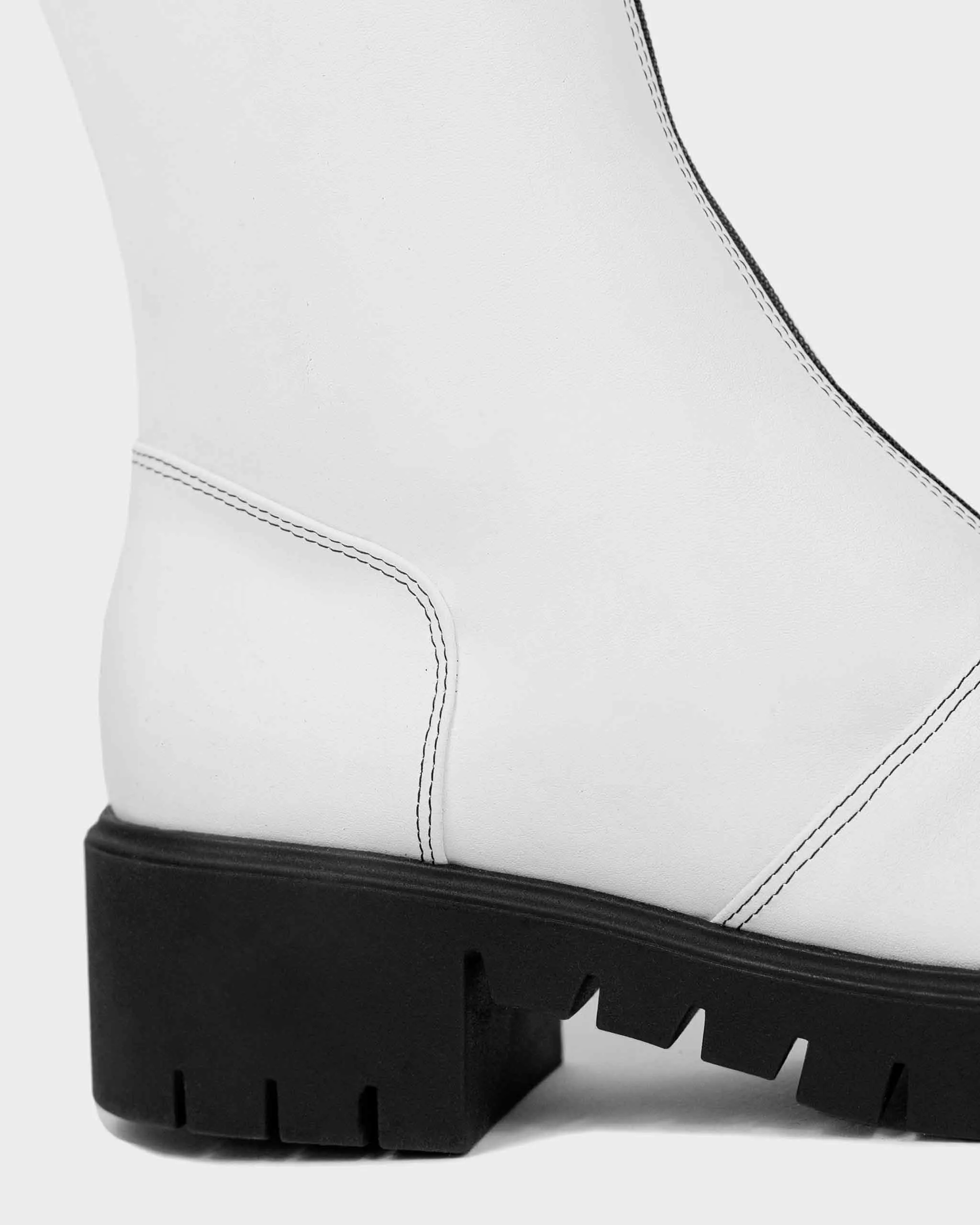 Cyber Desserto® Cactus Leather Vegan Ankle Boots | White