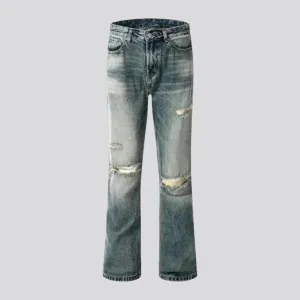 Distressed bootcut jeans
 for men