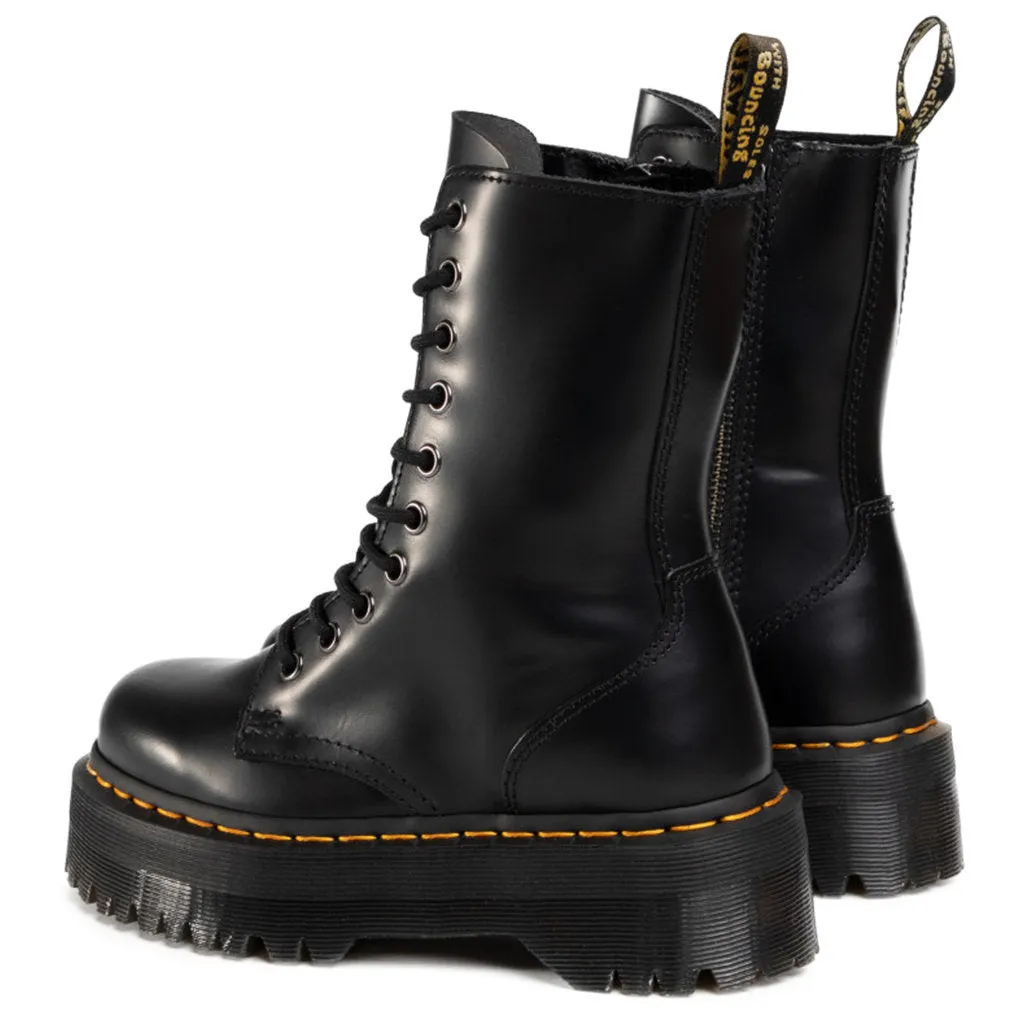 Dr. Martens Unisex Boots Jadon Hi Casual Lace-Up Zip-Up Goodyear-Welt Leather - UK 4