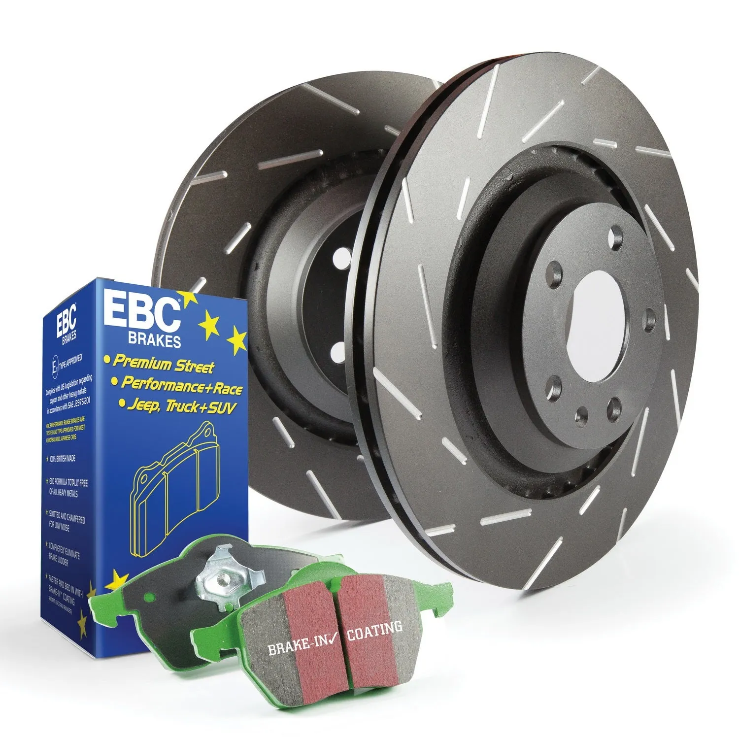 EBC Brakes S2KF1570 S2 Kits Greenstuff 2000 and USR Rotors