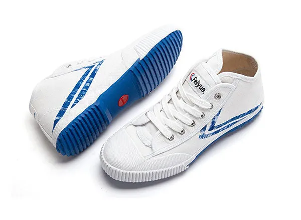 FEIYUE SHANGHAI FE MID 1920 CLASSIC Martial Art / Kung Fu / Wushu / Tai Chi Skate Sports Street Fashion Training Shoes / Sneakers Mid Top Size 35-47 Unisex Youth Adult White Blue