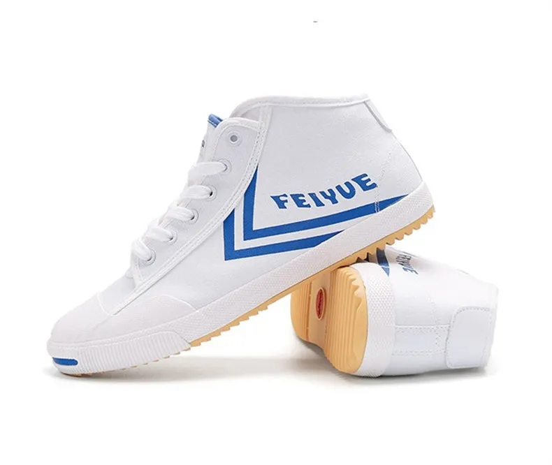 FEIYUE SHANGHAI MID 584 CLASSIC Martial Art / Kung Fu / Wushu / Tai Chi Skate Sports Street Fashion Training Shoes / Sneakers Mid Top Size 34-44 Unisex Youth Adult White Blue