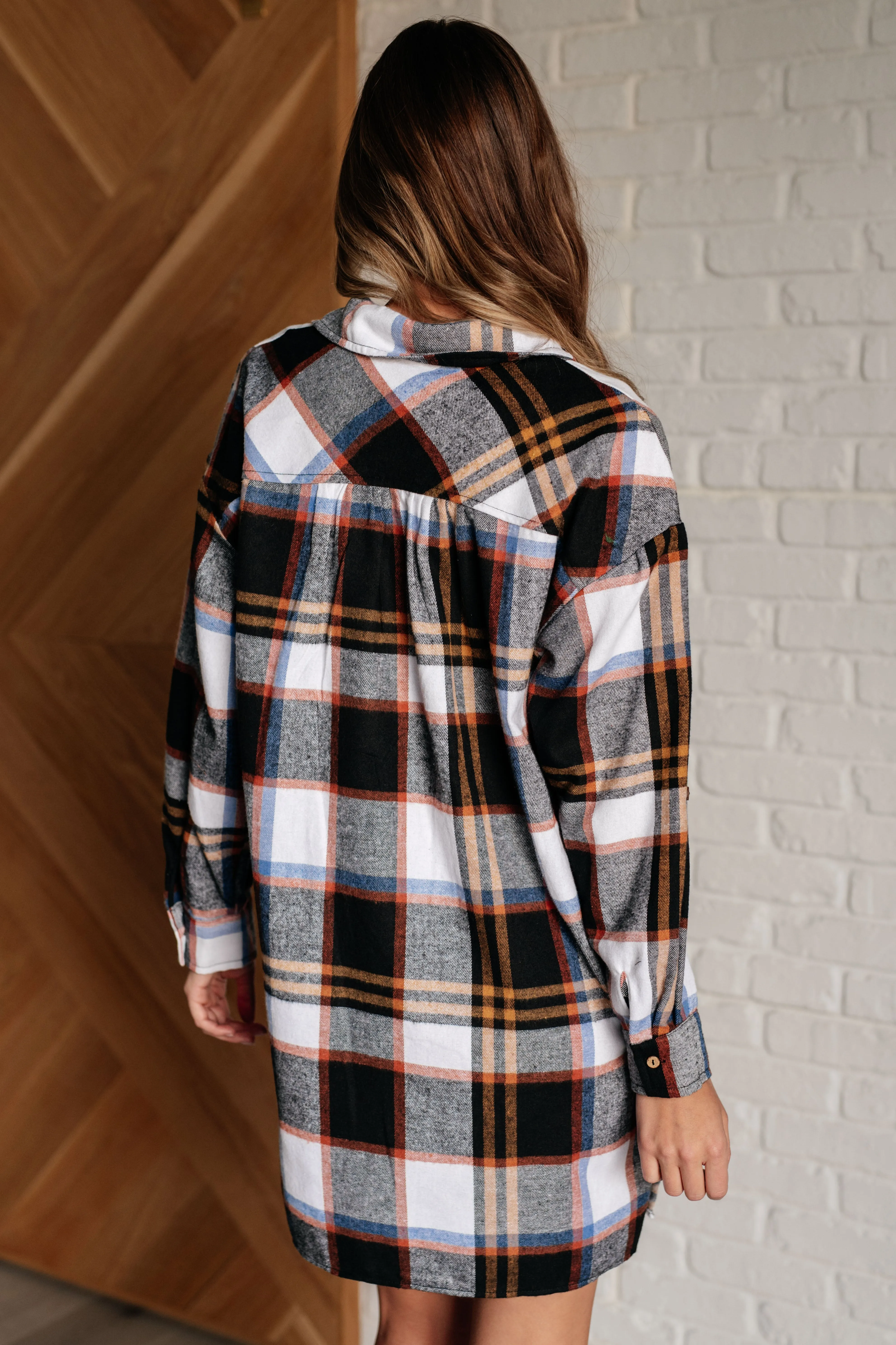 Flannel Plaid Shirt Dress