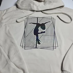 Geo Hood Ornament Cropped Hoodie