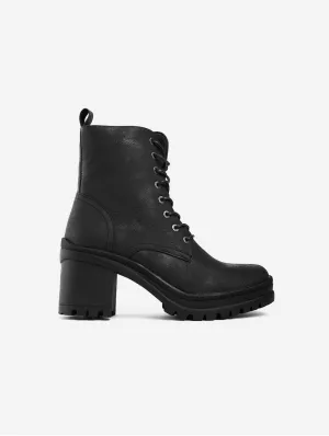 Guava Women's Vegan Leather Lace Up Boots | Black